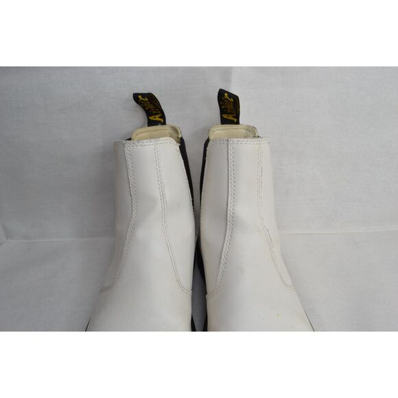 Dr Martens Dorrian 2976 Smooth Leather Chelsea Women's 8 White Pull On Boots - Picture 6 of 14